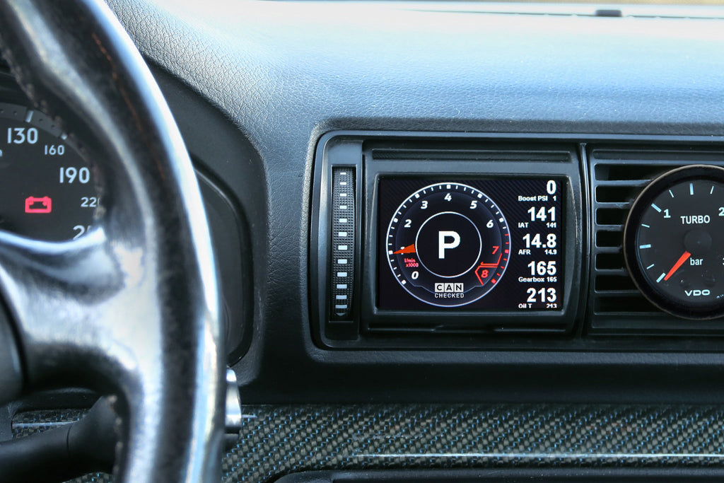 CANchecked Audi B5 S4/A4 2.8" Gen2 multi-function display interior car accessory, LHD model with clear screen and controls