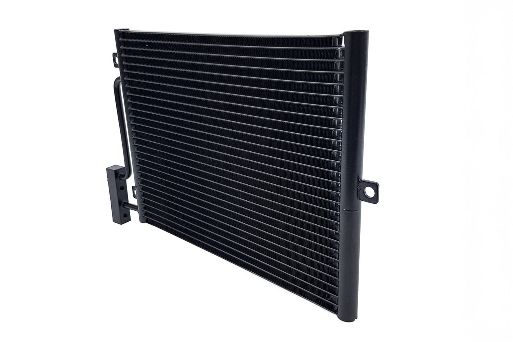 Right front view of CSF OEM+ Performance A/C Condenser for Porsche 996 911 and 986 Boxster on white background