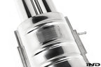 Eisenmann Performance Exhaust for BMW E46 320i, 325i, and 330i shown on a white background featuring premium stainless steel construction and signature Eisenmann exhaust tips.
