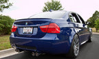 Eisenmann E90 M3 Performance Exhaust installed on a BMW E90 M3, showcasing the premium stainless steel exhaust system and signature Eisenmann exhaust tips.
