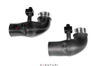 Eventuri BMW G90 G99 M5 S68 carbon turbo inlet set with gloss and matte finishes, performance automotive upgrade.