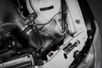 Eventuri Hybrid Carbon Airbox System installed on a BMW E36/7 Z3M featuring a prepreg carbon fiber airbox, bespoke intake system, and OEM MAF-compatible design for the S54 engine.