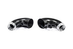 Eventuri F9X X5M X6M G09 XM M60i LCI carbon turbo inlet set showing inner weave and high-performance design for BMW models.