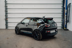 Evolve I01 i3 i3S Shock Absorber Set installed on a BMW i3S, enhancing chassis control, ride quality, and overall suspension performance while maintaining everyday drivability.