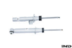 Evolve I01 i3 i3S Shock Absorber Set shown on a white background, developed with Bilstein UK to improve ride comfort, stability, and handling for the BMW i3, i3S, and Range Extender.