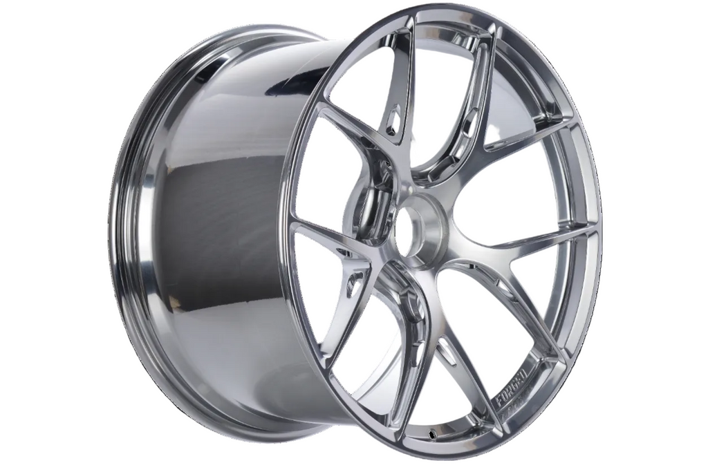 BBS 991 911 GT3 RS FI-R 20 and 21-inch wheel set showing sleek alloy wheels with intricate spoke design.