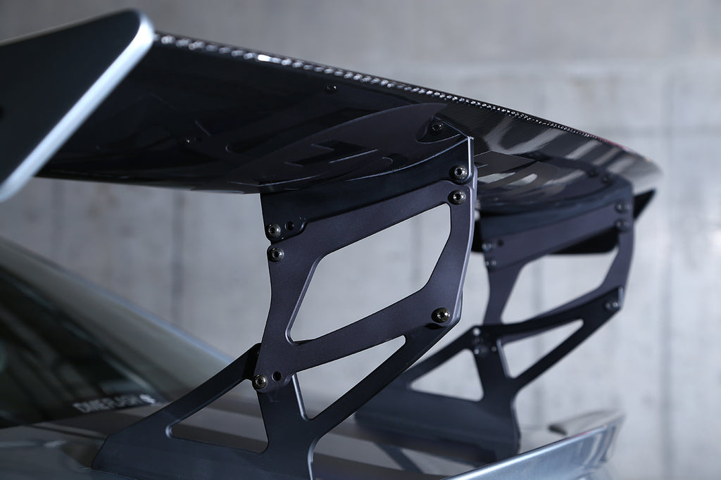 close up installed with 3D Design G87 M2 Carbon Racing Wing High Mount Set

