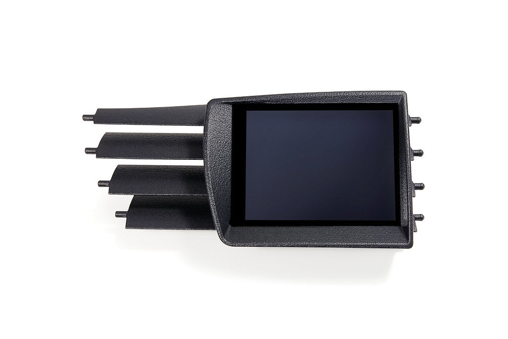 CANchecked MFD32 Gen2 3.2-inch multi-function display for the Honda FK2 Civic (LHD), shown on a white background with the vehicle-specific mounting bezel and wiring harness.