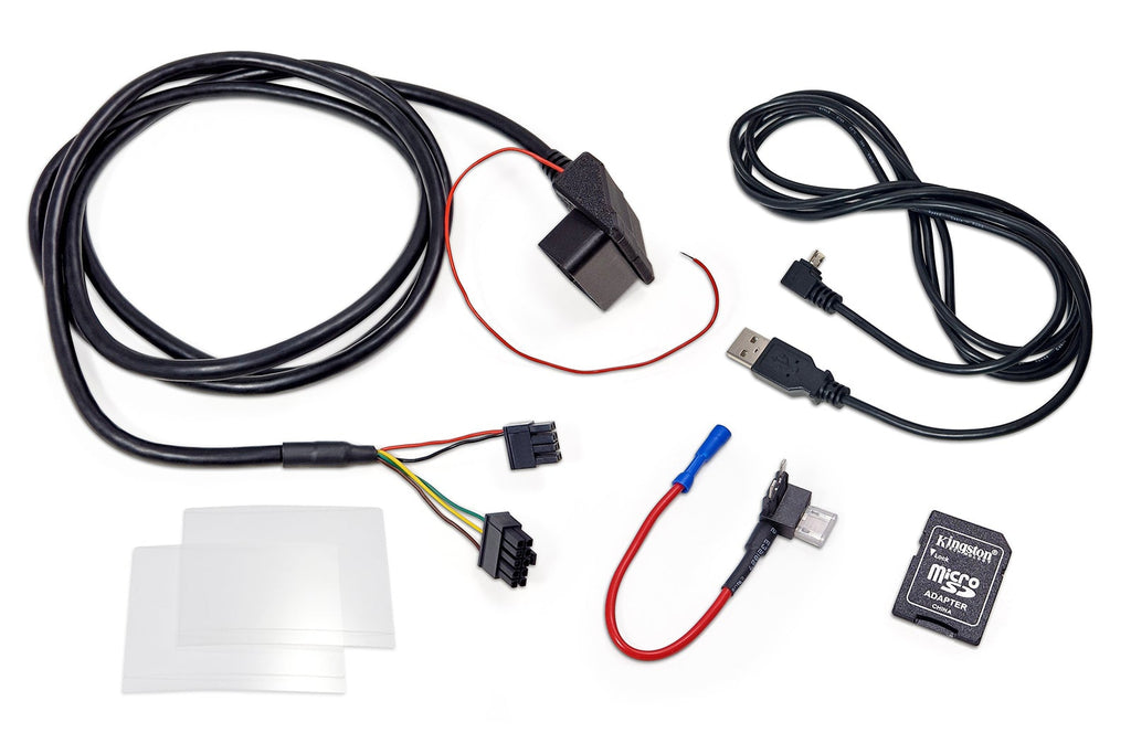 CANchecked MFD32 Gen2 3.2-inch multi-function display for the Honda FK2 Civic (LHD), shown on a white background with the vehicle-specific mounting bezel and wiring harness.