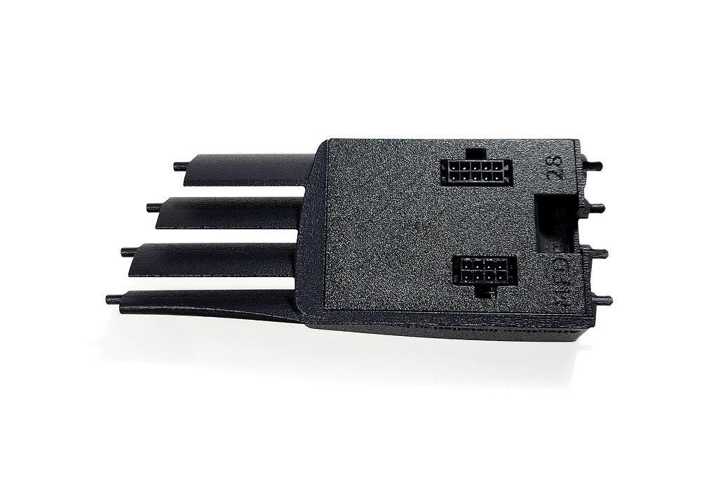 CANchecked MFD32 Gen2 3.2-inch multi-function display for the Honda FK2 Civic (LHD), shown on a white background with the vehicle-specific mounting bezel and wiring harness.
