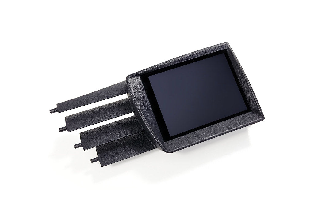 CANchecked MFD32 Gen2 3.2-inch multi-function display for the Honda FK2 Civic (LHD), shown on a white background with the vehicle-specific mounting bezel and wiring harness.