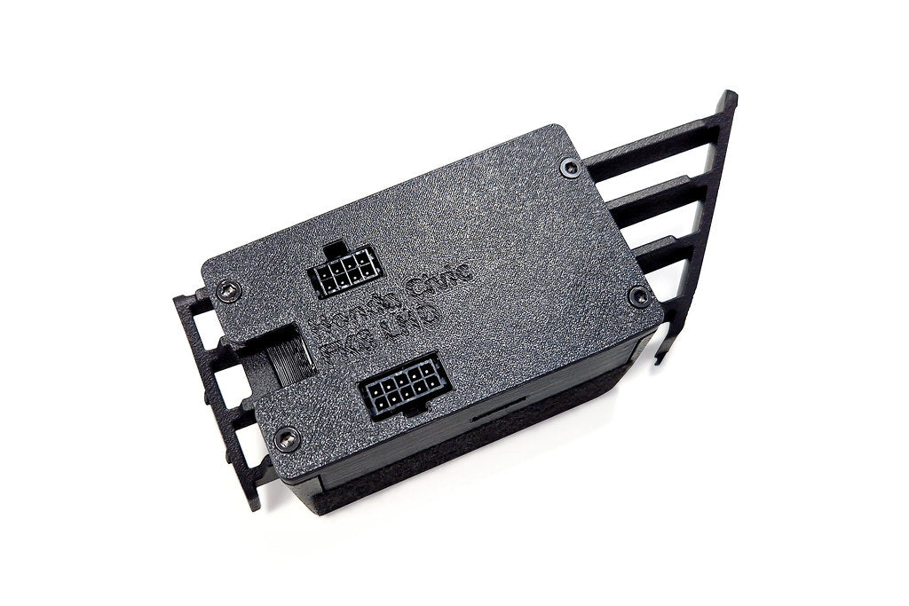 CANchecked MFD32 Gen2 3.2-inch multi-function display for the Honda FK8 Civic (LHD), shown on a white background with the vehicle-specific mounting bezel and wiring harness.