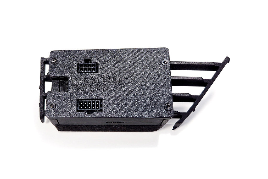 CANchecked MFD32 Gen2 3.2-inch multi-function display for the Honda FK8 Civic (LHD), shown on a white background with the vehicle-specific mounting bezel and wiring harness.