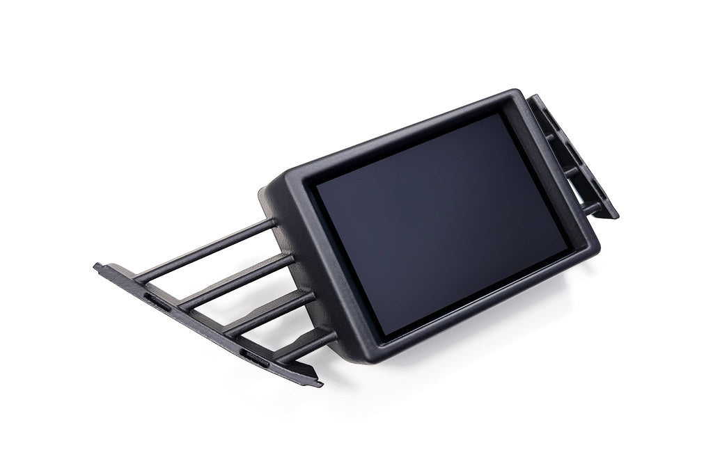 CANchecked MFD32 Gen2 3.2-inch multi-function display for the Honda FK8 Civic (LHD), shown on a white background with the vehicle-specific mounting bezel and wiring harness.