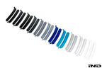 IND painted front reflector set for the BMW F90 M5 and G30 5-Series shown on a white background