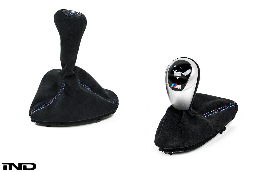 IND E9X M3 Tri-Color Stitched Alcantara Shift Boot