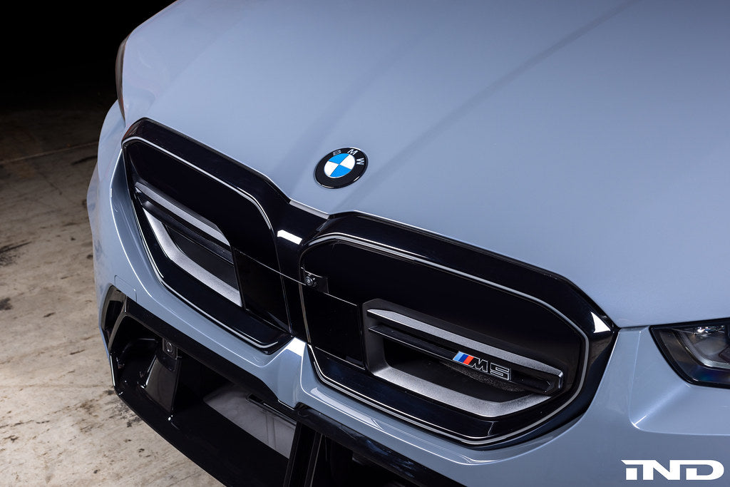 IND Painted BMW Roundel Set for exterior use, featuring high-quality painted BMW logo emblems on a clean background.
