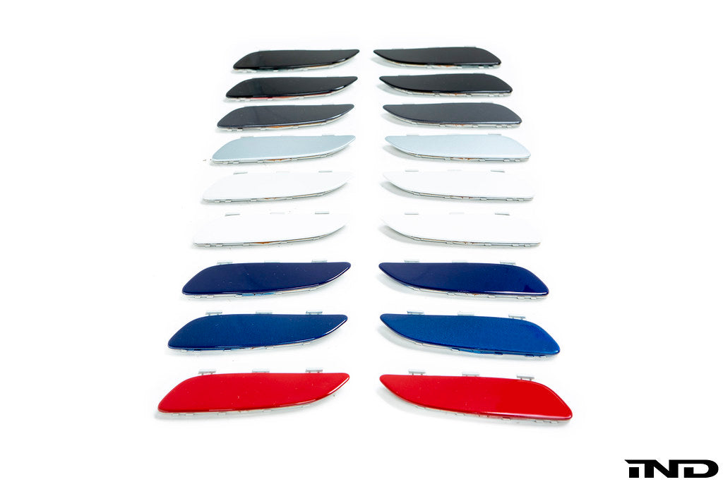 IND E9X M3 painted front reflector set for exterior customization, featuring sleek, color-matched reflectors for enhanced rear visibility.