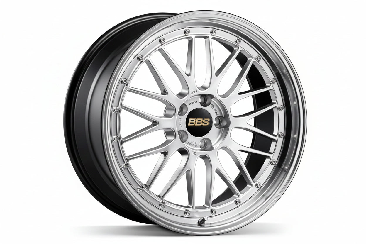 BBS 991 Carrera LM 20-inch wheel set with black and silver finish, featuring sleek multi-spoke design for C2, C2S, C4, and C4S Porsche models.