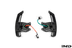 MAED Magnetic Shift Paddle Set for Chevrolet C8 Corvette shown on a white background featuring precision-machined construction and enhanced paddle shift ergonomics.