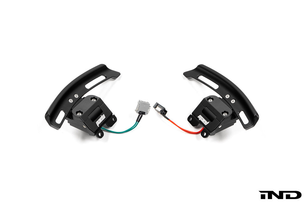 MAED Magnetic Shift Paddle Set for Chevrolet C8 Corvette shown on a white background featuring precision-machined construction and enhanced paddle shift ergonomics.