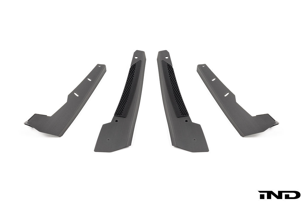 Megachip FL5 Civic Type-R splash guard set with white background, showing exterior protective mud flaps for vehicle sides.