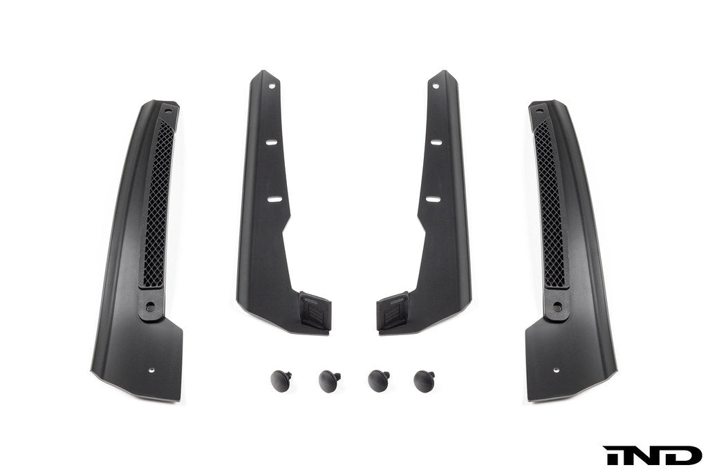 Megachip FL5 Civic Type-R splash guard set in white, designed for exterior protection and style for the Honda Civic Type-R.