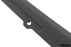 Megachip Aero Line Splash Guard Set for the BMW G87 M2 shown on a white background, featuring a carbon fiber-reinforced composite construction with an OEM+ matte finish for discreet paint protection.