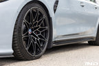 Megachip G8X M2/M3/M4 exterior splash guard set installed on vehicle, protecting wheels from mud and debris.