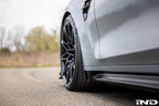 Megachip G8X M2 M3 M4 exterior splash guard set installed on vehicle, protecting wheels and undercarriage from debris and water.