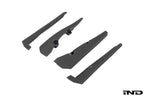 White Megachip G8X M2 M3 M4 splash guard set for vehicle exterior, shown on a white background.