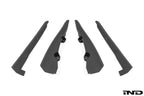 Megachip G8X M2/M3/M4 exterior splash guard set shown in white, designed to protect vehicle undercarriage from debris.