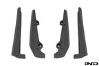 Megachip G8X M2 M3 M4 exterior splash guard set in white, showing protective plastic shields for vehicle wheel arches.