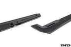 Megachip G8X M2 M3 M4 exterior splash guard set in white, designed to protect vehicle undercarriage from debris.