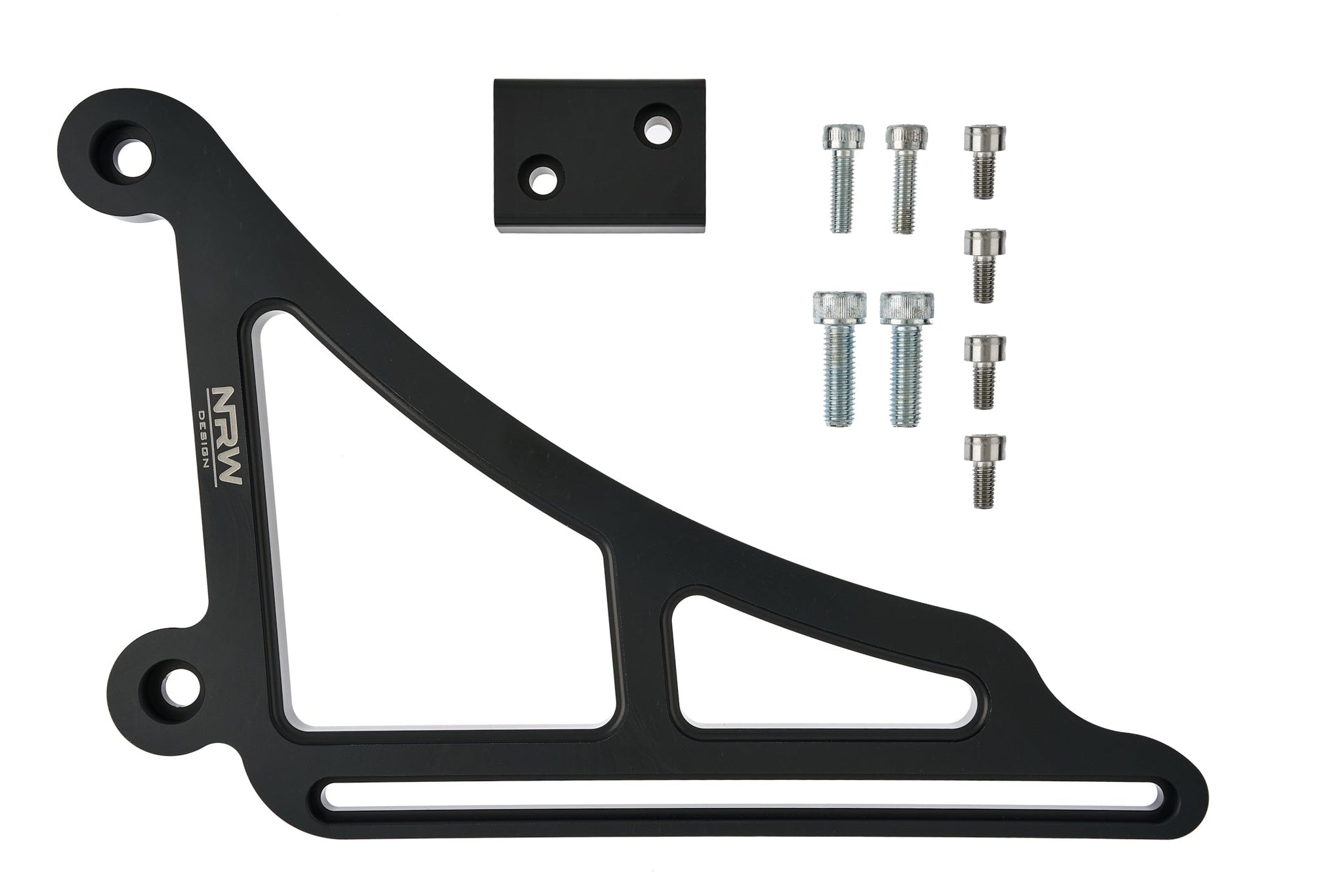 Overhead view of the optional single turbo bracket components