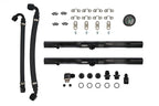 Overhead view of the complete NRW-Design BMW E9X S65 Billet Fuel Rail System Kit