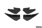 RKP F8X M3 / M4 GT4 Carbon Bumper Canard Set manufactured by Alpha-N in Germany, featuring lightweight carbon fiber construction and GT4-inspired aerodynamic styling, shown on a white background.