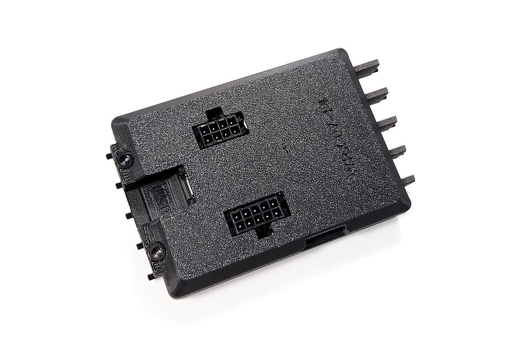 CANchecked MFD32 Gen2 3.2-inch multi-function display for the Subaru GR Impreza WRX (MK3) (LHD), shown on a white background with the vehicle-specific mounting bezel and wiring harness.