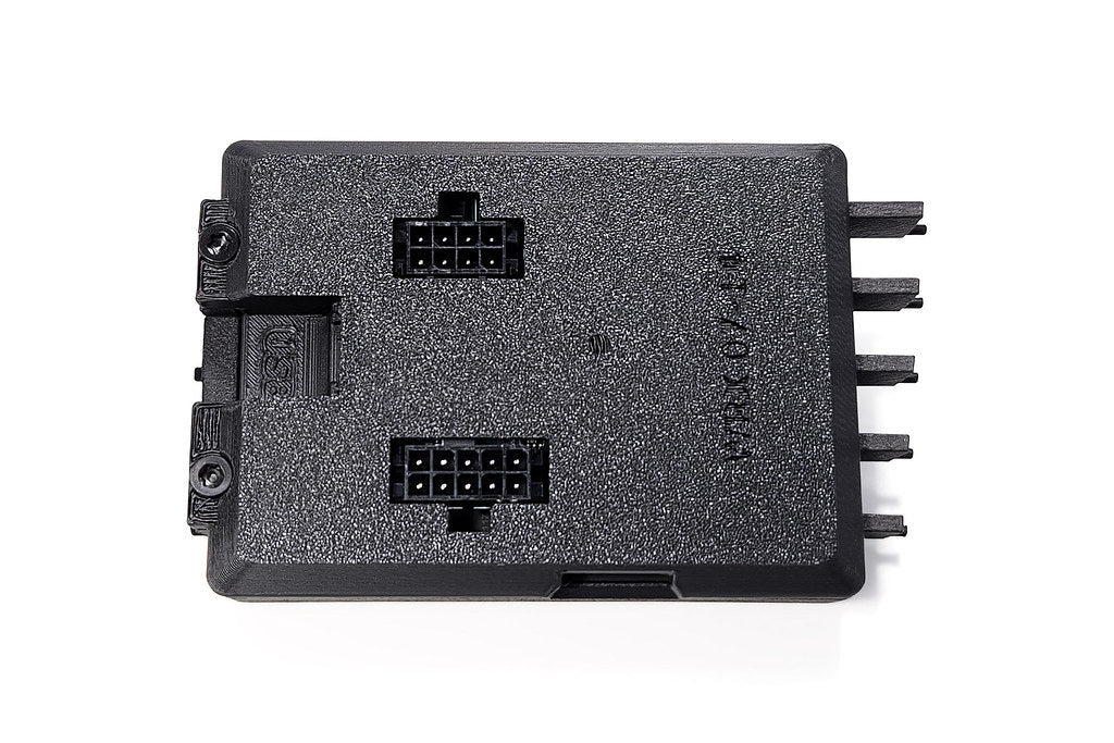 CANchecked MFD32 Gen2 3.2-inch multi-function display for the Subaru GR Impreza WRX (MK3) (LHD), shown on a white background with the vehicle-specific mounting bezel and wiring harness.