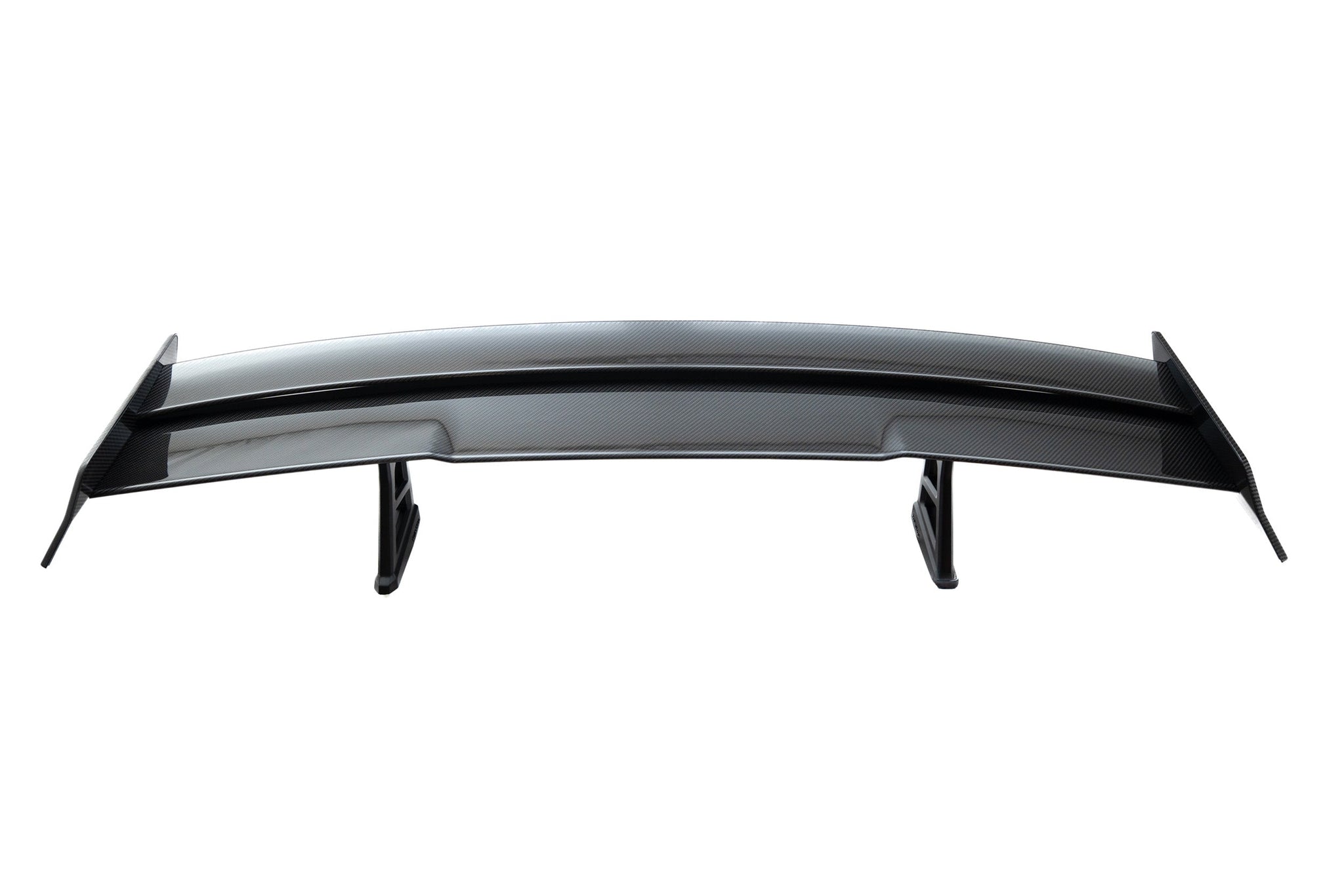 TREVORA G87 M2 TR87 Track Pack Adjustable Rear Wing shown on a white background, featuring twin-plane pre-preg carbon fibre construction, adjustable aerodynamic settings, and black anodized wing mounts.
