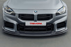 TREVORA TR87 Track pre-preg carbon fibre front splitter installed on BMW G87 M2