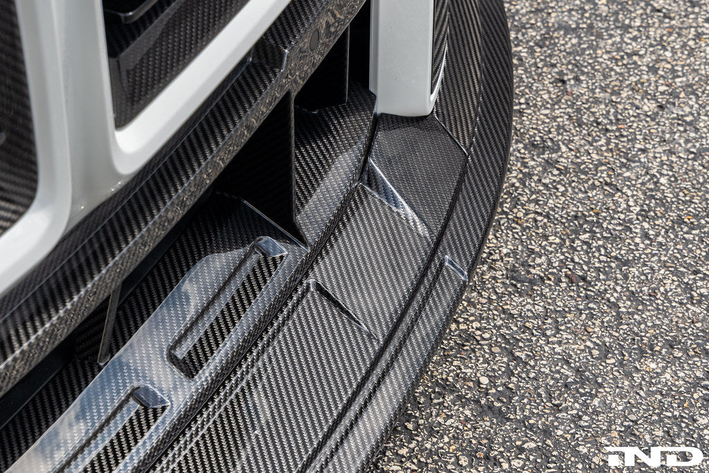 TREVORA TR87 Track pre-preg carbon fibre front splitter installed on BMW G87 M2