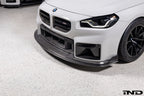 TREVORA TR87 Track pre-preg carbon fibre front splitter installed on BMW G87 M2