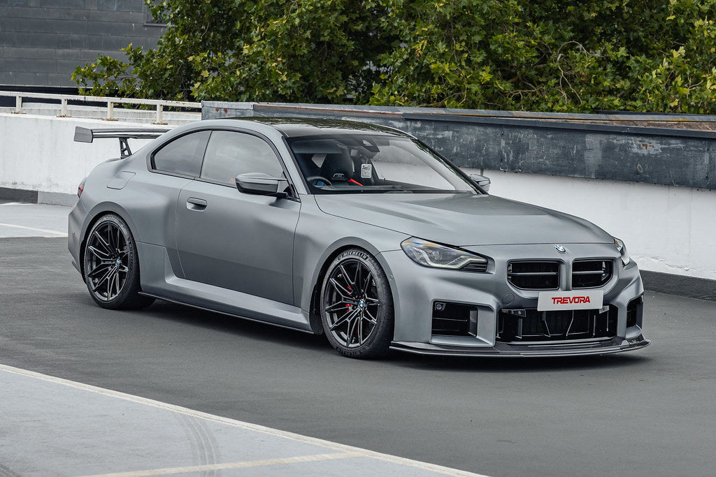 TREVORA TR87 Track pre-preg carbon fibre front splitter installed on BMW G87 M2