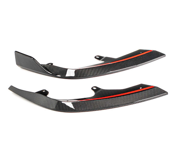 TREVORA TR87 Track pre-preg carbon fibre front splitter for BMW G87 M2 on white background