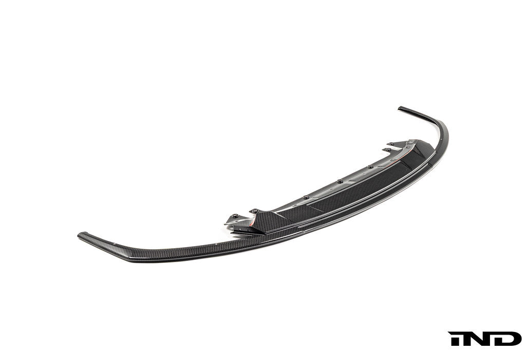 TREVORA TR87 Track pre-preg carbon fibre front splitter for BMW G87 M2 on white background