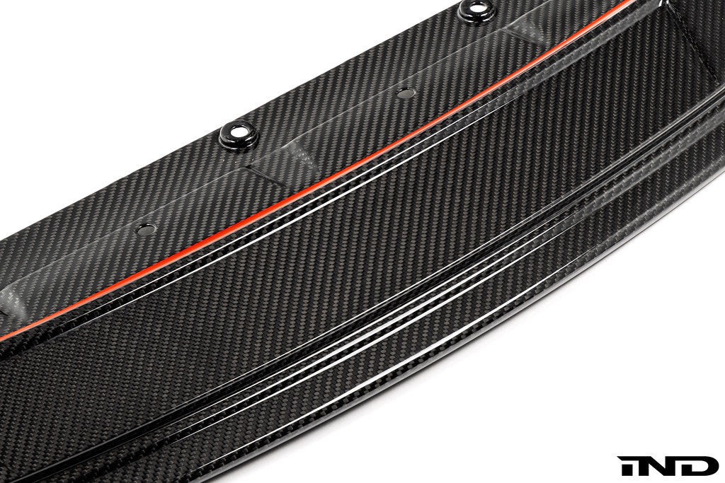 TREVORA TR87 Track pre-preg carbon fibre front splitter for BMW G87 M2 on white background