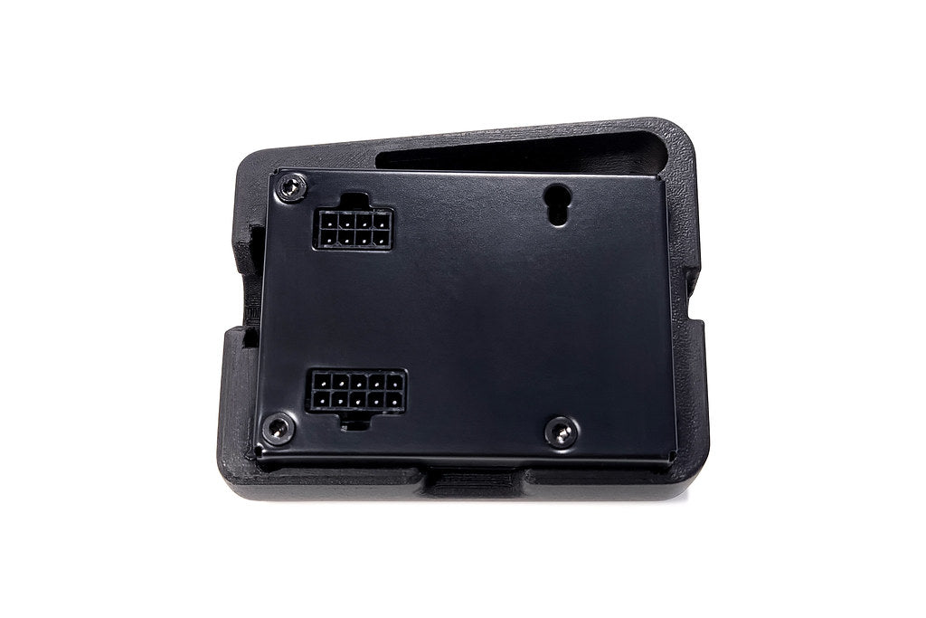 CANchecked MFD28 Gen2 2.8-inch multi-function display for the Volkswagen Corrado Facelift (LHD), shown on a white background with the vehicle-specific mounting bezel and wiring harness.