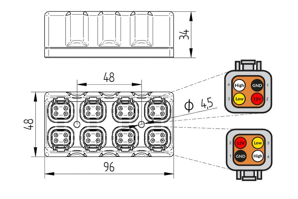 Interior view of the CANchecked CBD08 CAN Bus Distribution unit showing its compact design and connection ports.