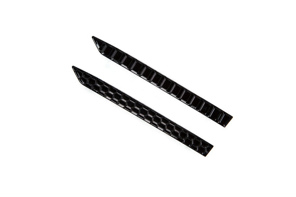 Acexxon G8X M3 and M4 rear reflector inserts in gloss black displayed on white background with horizontal slat and honeycomb designs